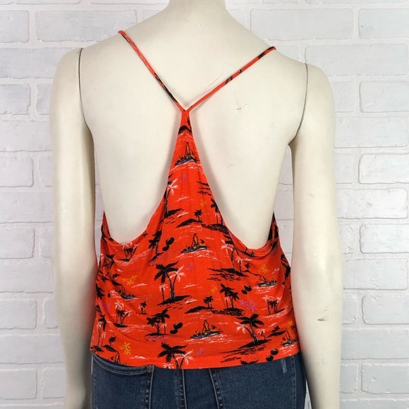 Topshop island print crop tank top, NWT - Picture 5 of 8